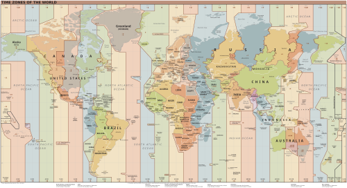 Time zones of the world